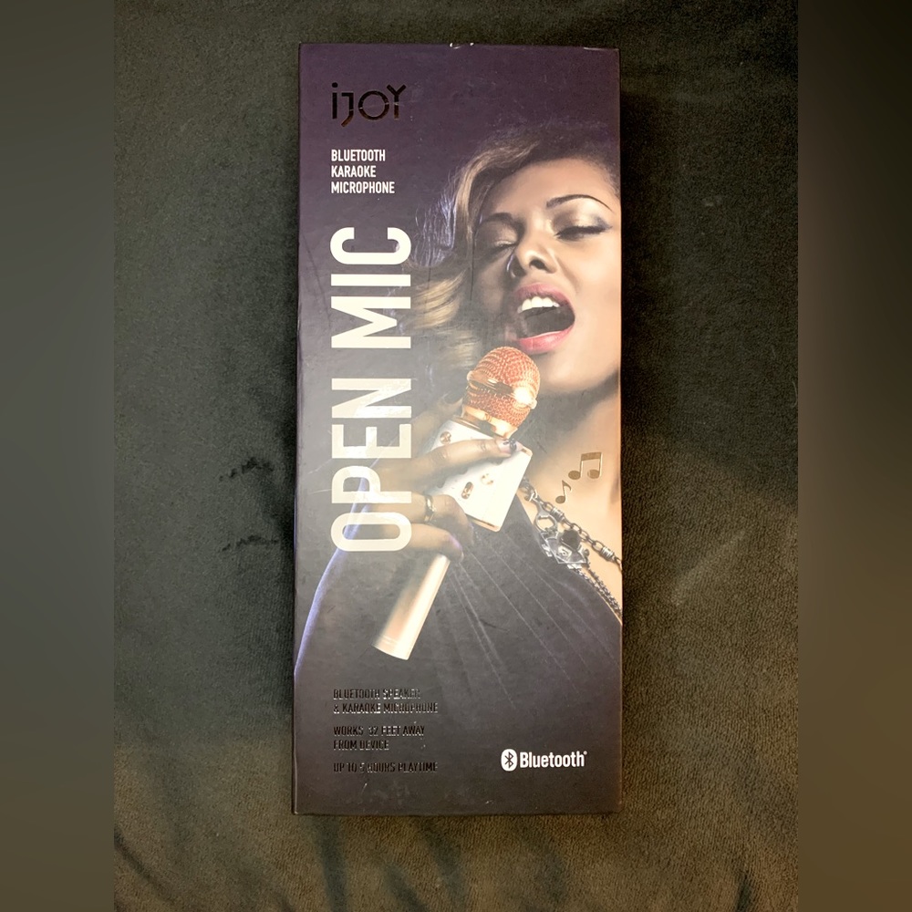 iJoy Open Mic Bluetooth Karaoke Rose Gold Microphone BRAND NEW!
